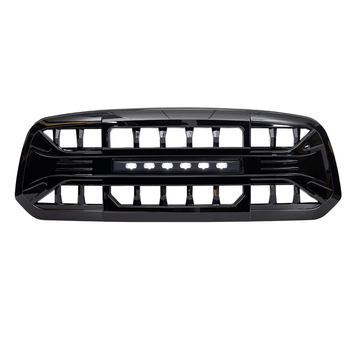 Armor Grille W/ Off-Road Lights - Gloss Black For 2013-2018 Dodge RAM 1500 ( Not Fit Rebel Models ), 2019-2023 Ram 1500 Classic product image