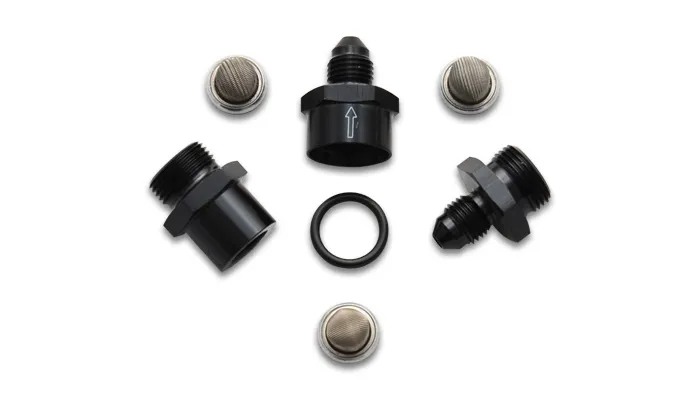 Vibrant Performance Vibrant Performance - 16733 - Inline Fuel/Oil Filter Set; Size: -3AN; Includes 3 filters (30/80/150 micron)