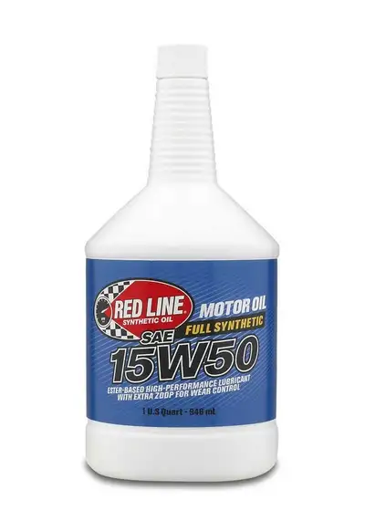 Red Line Oil 15W50 Synthetic Motor Oil 1 Quart Red Line Oil