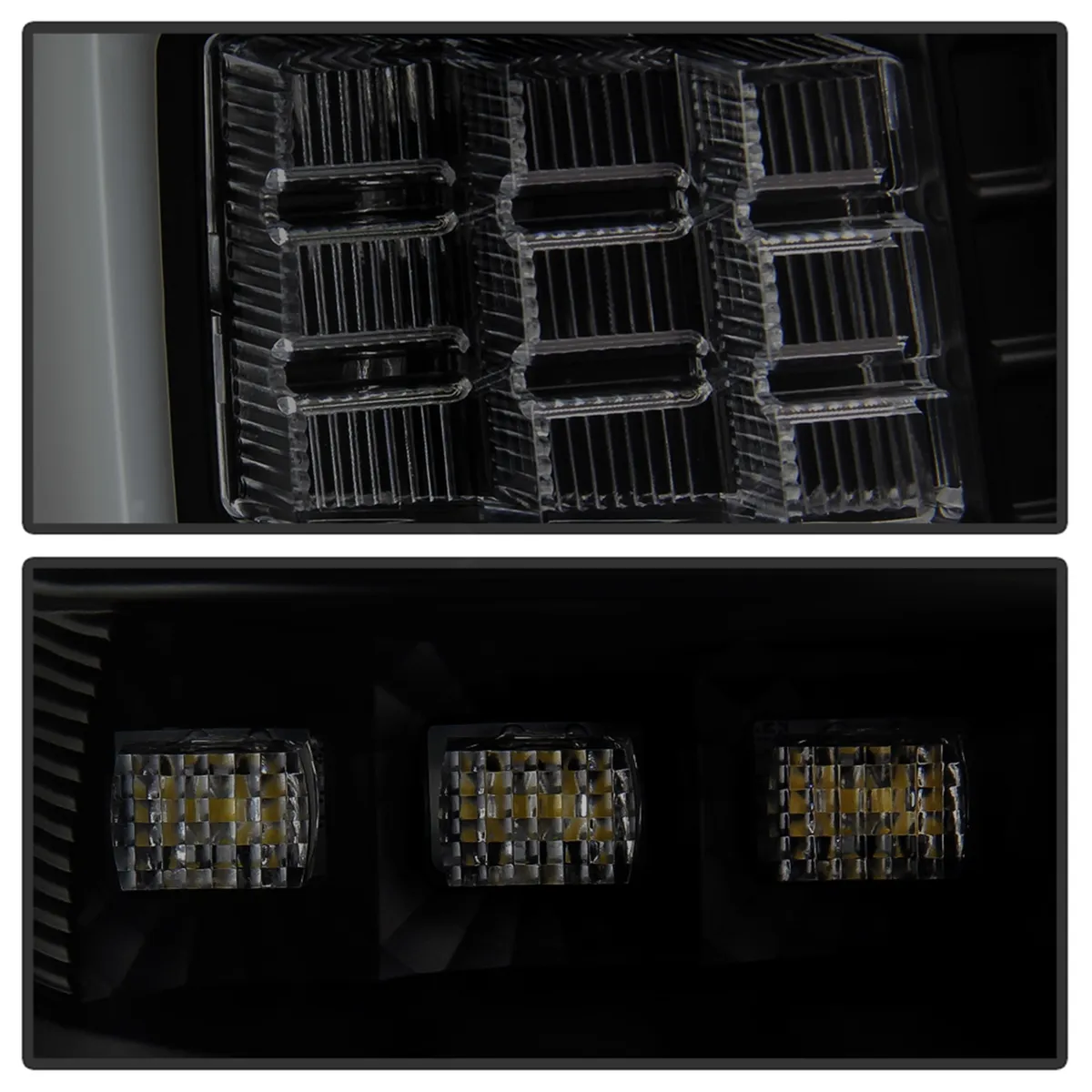 ( Spyder ) Jeep Grand Cherokee 99-04 Light Bar LED Tail Lights Version 3 - Black Smoke product image