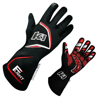 K1 RaceGear Gloves Flight Large Black-Red