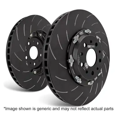EBC Brakes EBC Brake Pad Disc Rotor Kit; Set Of Yellowstuff Brake Pads/2-Piece Fully-Floating Brake Discs;