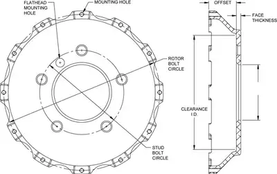 Wilwood Brakes Big Brake Dynamic Bobbin Mount Hat - Flared Bell - 170-13584