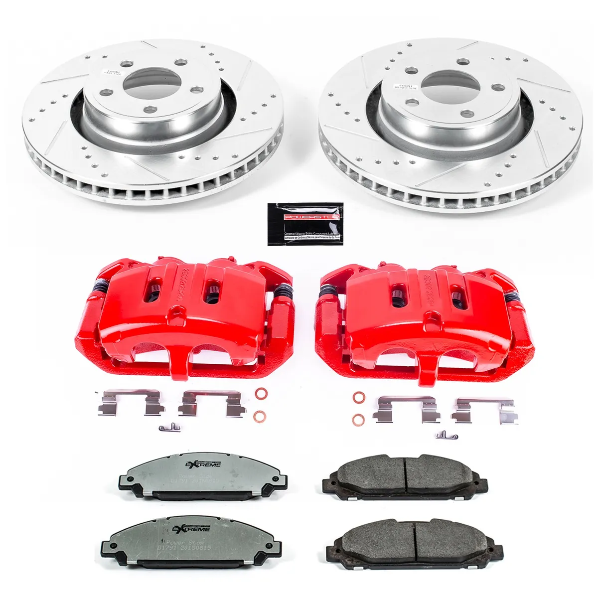 Z26 Street Warrior Upgrade Kit: Drilled/Slotted Rotors; Carbon-Fiber Ceramic Pads; Powder Coated Calipers product image