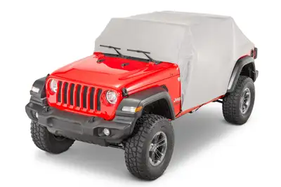 MasterTop 5 Layer Full Door Cab Cover 2018-2024 Jeep JLU Wrangler 4Dr Gray (All Top/Top hardware Removed) MasterTop