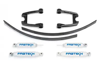 Fabtech Performance Lift System w/Shocks; w/Performance Shocks; 3.5 in. Lift; Incl. Upper Control Arms; Rear Add-A-Leaf Kit; All Required Hardware;