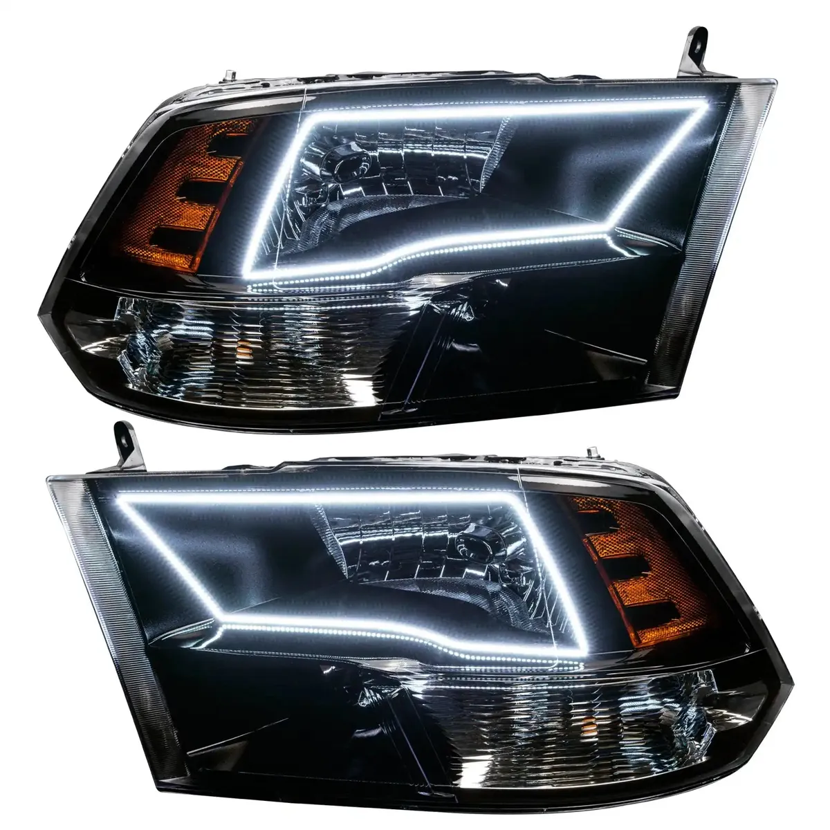Oracle Lighting 2009-2018 RAM 1500 Sport Pre-Assembled ColorShift W Switchback Halo Heaqdlights - Black Housing product image