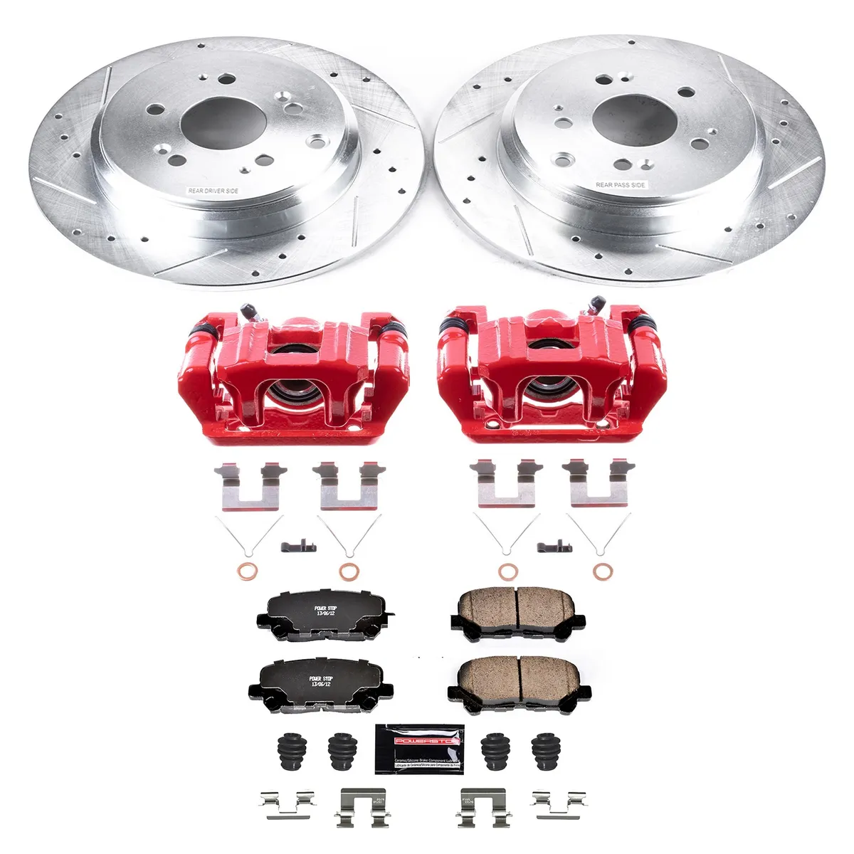 Z23 Evolution Sport Upgrade Kit: Drilled/Slotted Rotors; Carbon-Fiber Ceramic Pads; Powder Coated Calipers product image