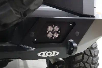LoD Offroad Destroyer Rear Light Bezel, Fits LoD Radiant Pro LED Surface Mount Lights (Black Powder Coated)