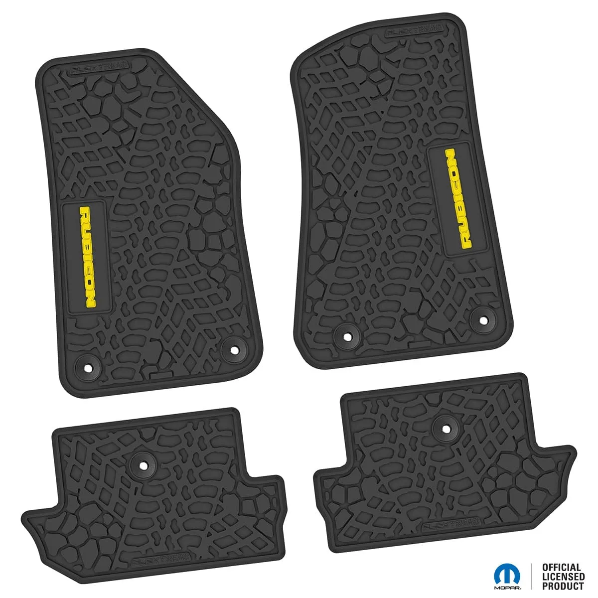 18-24 Jeep JL 2 Dr Front and RearTire Tread/Scorched Earth Scene w/ Rubicon Insert - Black w/ Light Blue Insert product image