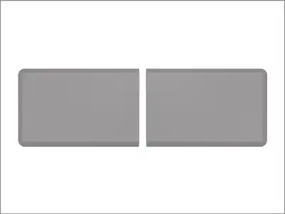 Weathertech Comfort Mat Connect; Grey; End Mat; 24 X 36 in.; Carbon Fiber; Set of 2;