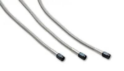 Vibrant Performance Pre Assembled Hose Assembly; -4AN; 36 in. Hose Length; Straight/Straight Hose End Style; PTFE Lined Stainless Steel;