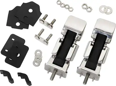 Kentrol Jeep JK Hood Catch Pair 07-18 Wrangler JK Polished Silver Kentrol