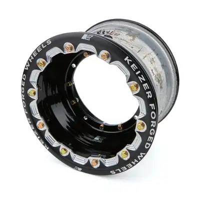 Keizer Aluminum Wheels Wheel 4-Pin 10x7 3in BS w/Bdlk Black