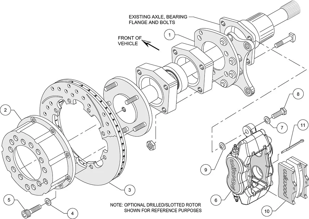 1964 - 1974 Buick, Chevrolet, Oldsmobile, Pontiac Forged Dynalite Pro Series Rear Brake Kit - 140-5236 product image