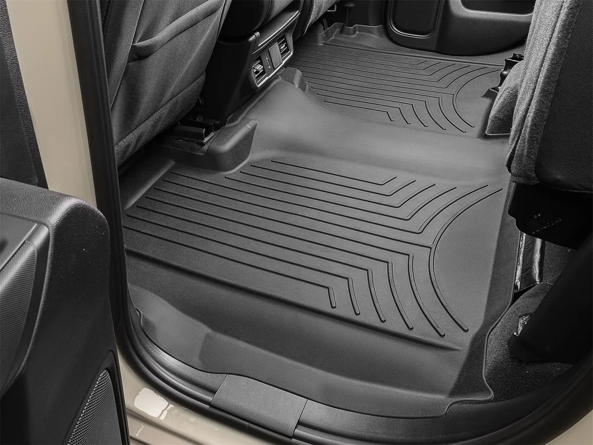 Rear FloorLiner HP Chevrolet Silverado 1500 2019 + Black Double Cab No carpeted rear underseat storage product image