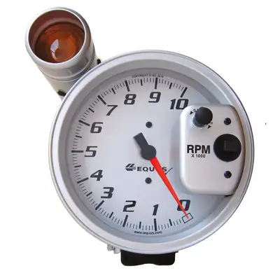 AutoMeter Gauge Tachometer 5in 10k RPM Pedestal w/ Ext. Shiftlite Silver 6000 Series