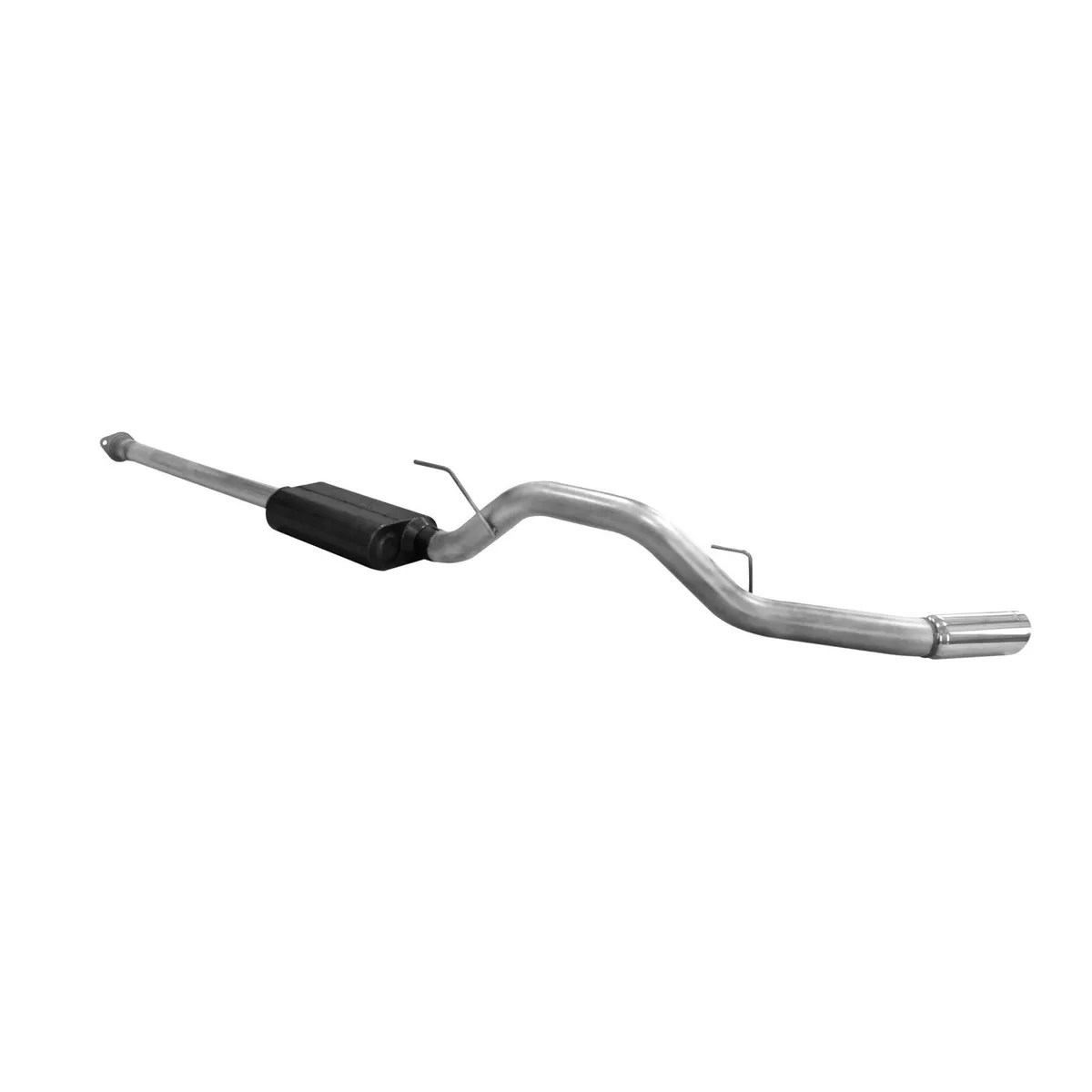 Flowmaster 09-13 Ford F150 (Incl. 2010 SVT Raptor) 4.6L 5.0L 5.4L V8 All Wheelbases Cat-back 50 Series HD Muffler Mandrel Bent 3.00in/3.50in 16 Gauge Tubing 4.00in Polished 304S W/Embossed Logo Tip SOS American Thunder 409S Stainless Steel