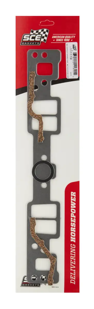 SCE Gaskets Sbc Vortech Tapered Port .062 Thck Intake Gasket Set