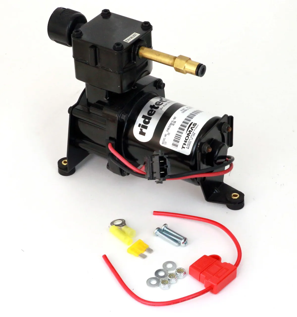 Thomas Air Compressor Model 319 Mounting Clamp Air Fittings And Fuse Holder W/ 20 Amp Fuse Ridetech product image