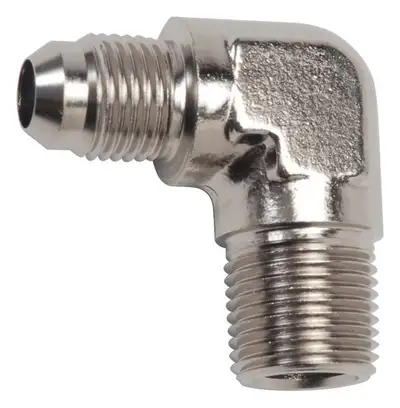 Edelbrock Endura Adapter Fitting #6 to 1/4 NPT 90 Degree