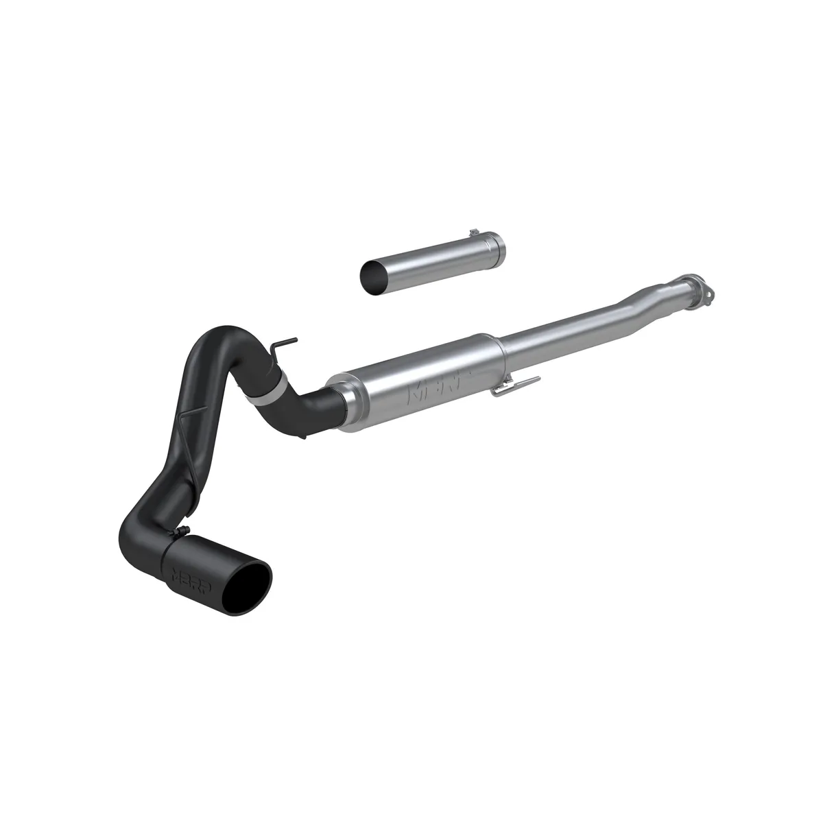 21-Up Ford F-150 4 Inch Cat Back Single Side Race Version Black Coated- Aluminized Steel Exhaust System MBRP product image