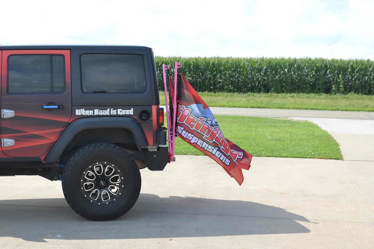 Exterior Accessories 2018 to Present Hitch Mount Flag Holder Holds 2 Flags Bare product image