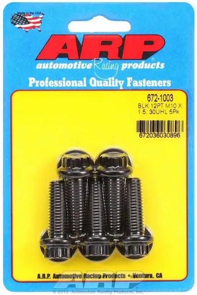 ARP Auto Racing M10 X 1.50 X 30 12PT Black Oxide Bolts