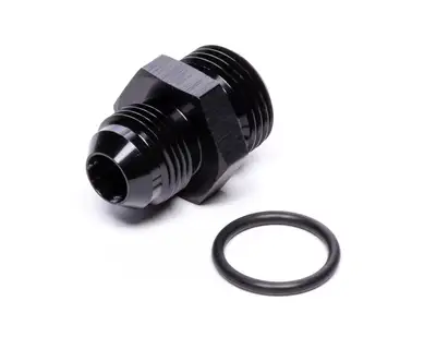 Vibrant Performance Male AN to Male ORB Straight Adapter Fitting; -8AN; -10AN ORB; 6061 Aluminum; Black Anodized; w/O-Ring;