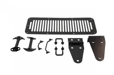 Kentrol Jeep CJ/YJ Hood Kit 78-95 CJ and Wrangler YJ Powdercoat Black Kentrol