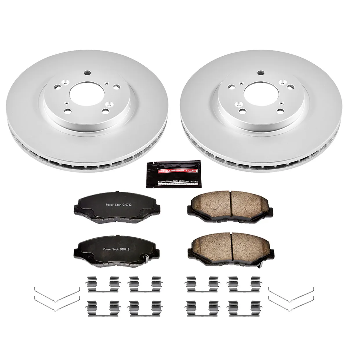 Z17 Geomet Coated Rotor Kit: Genuine Geomet Fully Coated Rotors; Ceramic Pads W/Hardware product image