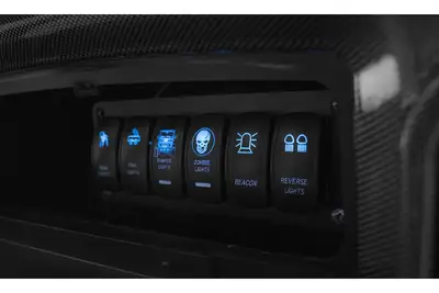 Race Sport LED Rocker Switch Panel With 2 USB Ports With Blue LED Radiance