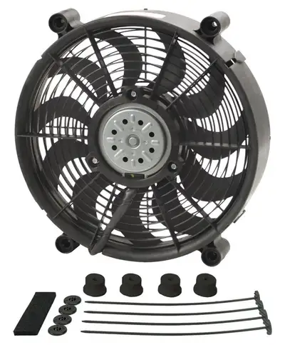Derale 12 High Output Single RAD Pusher/Puller Fan with Standard Mount Kit