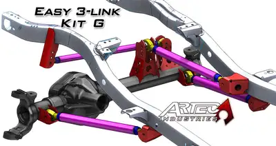 Artec Industries Easy 3 Link Kit G Adjustable Upper link Yes Outside Frame Offset Front Driver Rear Passenger Artec Industries