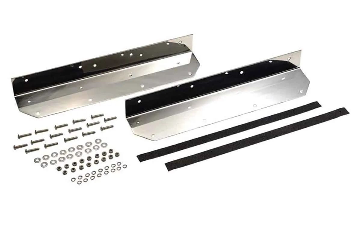 Jeep YJ Step Cover Inlay Pair 87-95 Wrangler TJ Polished Silver Kentrol product image