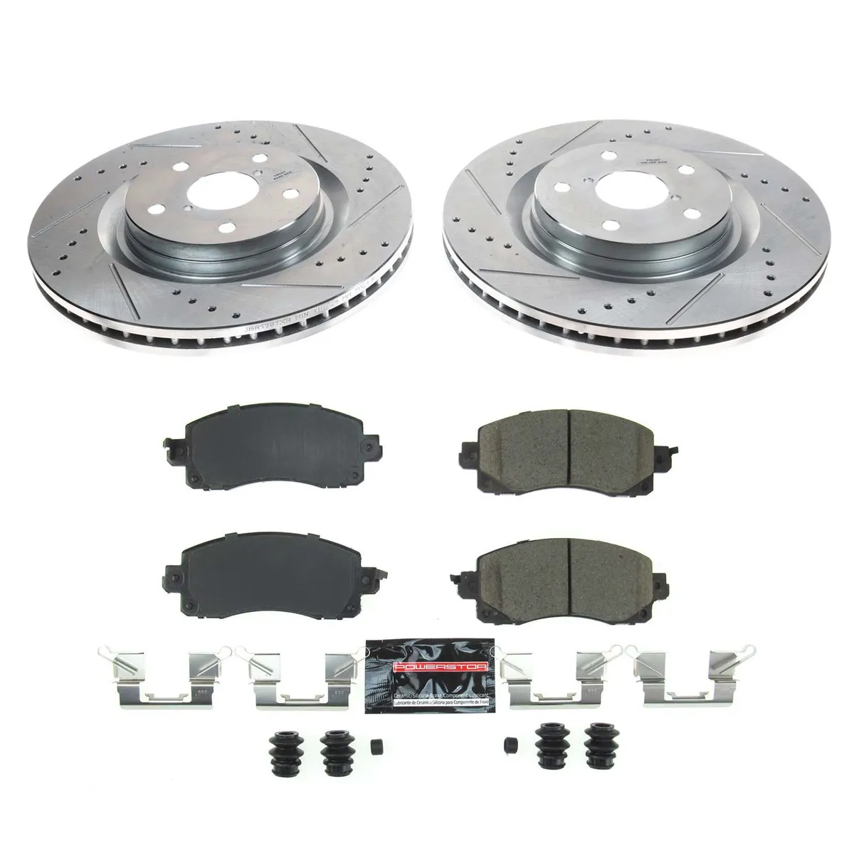 Z23 Evolution Sport Upgrade Kit: Drilled/Slotted Rotors; Carbon-Fiber Ceramic Pads W/Hardware product image