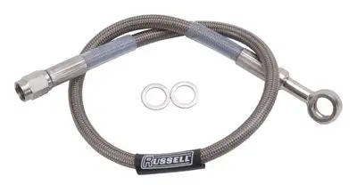 Edelbrock 18in DOT Endura Brk Hose 10mm Banjo to #3 Str