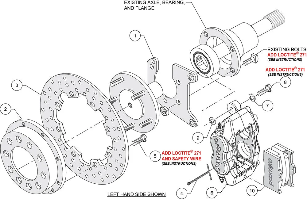 1964 - 1974 Buick, Chevrolet, Oldsmobile, Pontiac Forged Dynalite Rear Drag Brake Kit - 140-5349 product image