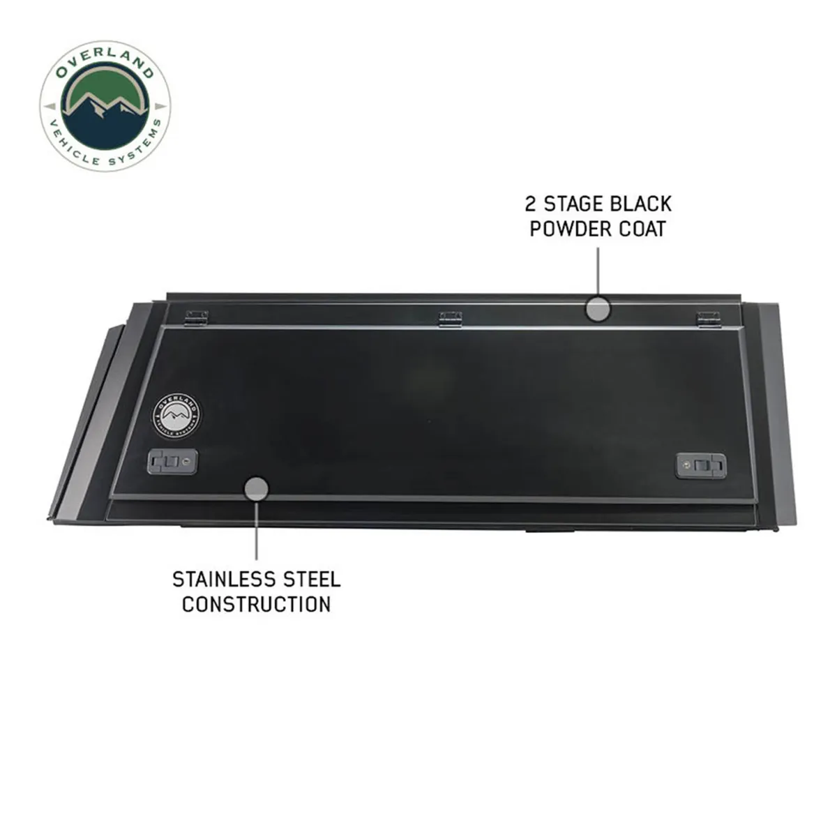 Expedition Truck Cap W/Full Wing Doors, Front and Rear Windows and 3rd Brake Light 2016-2023 Toyota Tacoma 5 Foot Bed Overland Vehicle Systems product image