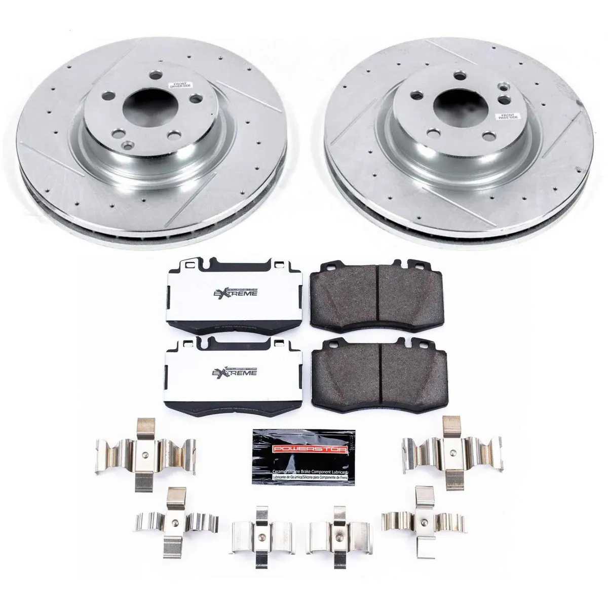 Z26 Street Warrior Upgrade Kit: Drilled/Slotted Rotors; Carbon-Fiber Ceramic Pads W/Hardware; Pad Sensors product image