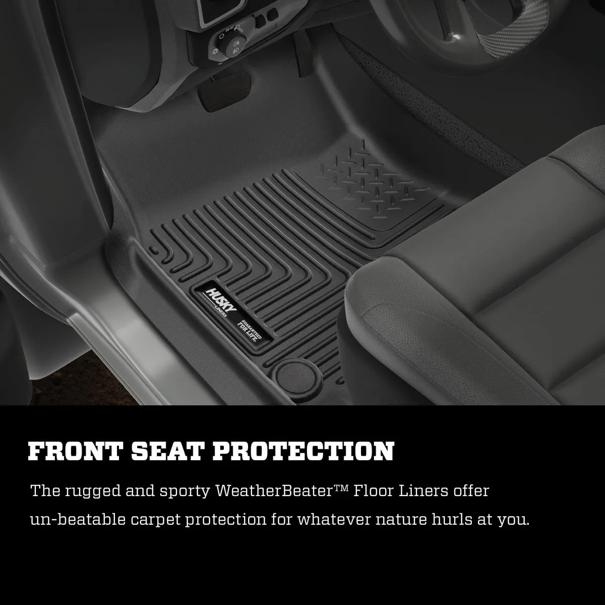 0923 RAM 1500/2500/3500 Crew Cab Front/2nd Seat Floor Liners Black product image