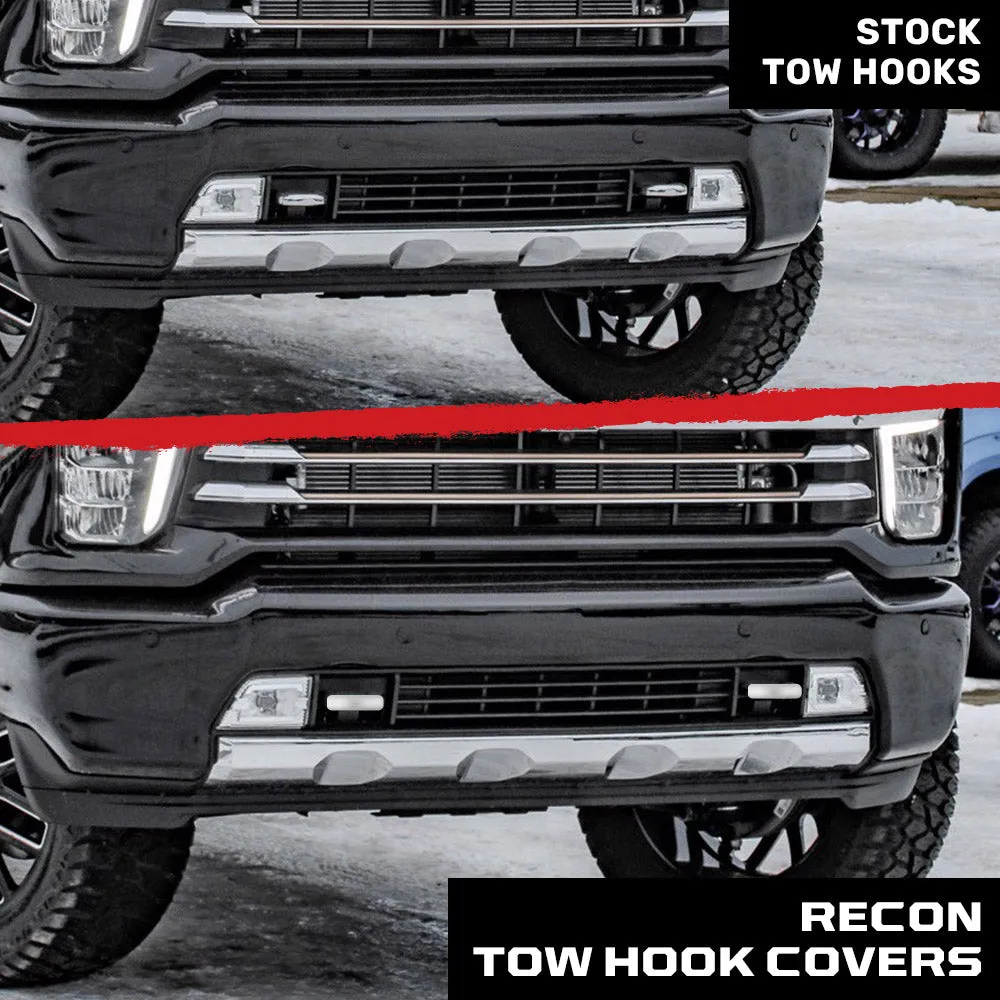 Chevy 20-25 Silverado 1500 Tow Hook Covers 2-Piece Set of Silicone Covers Standard & LED Options - Multiple Colors product image
