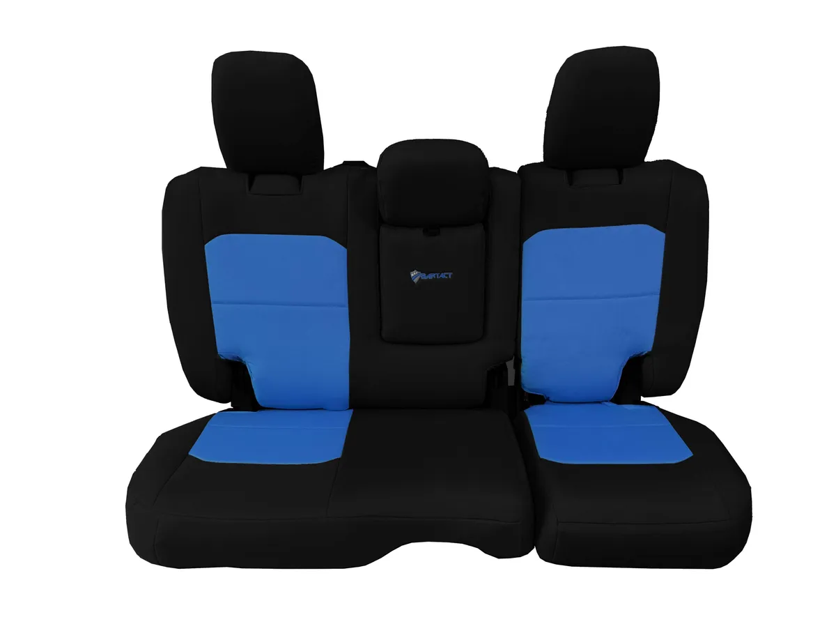 Rear Bench Tactical Seat Covers For Jeep® Wrangler Jlu 2018+ 4 Door - With Fold Down Armrest Only! w/ Molle (Not For 4xe Edition) | Bartact® product image