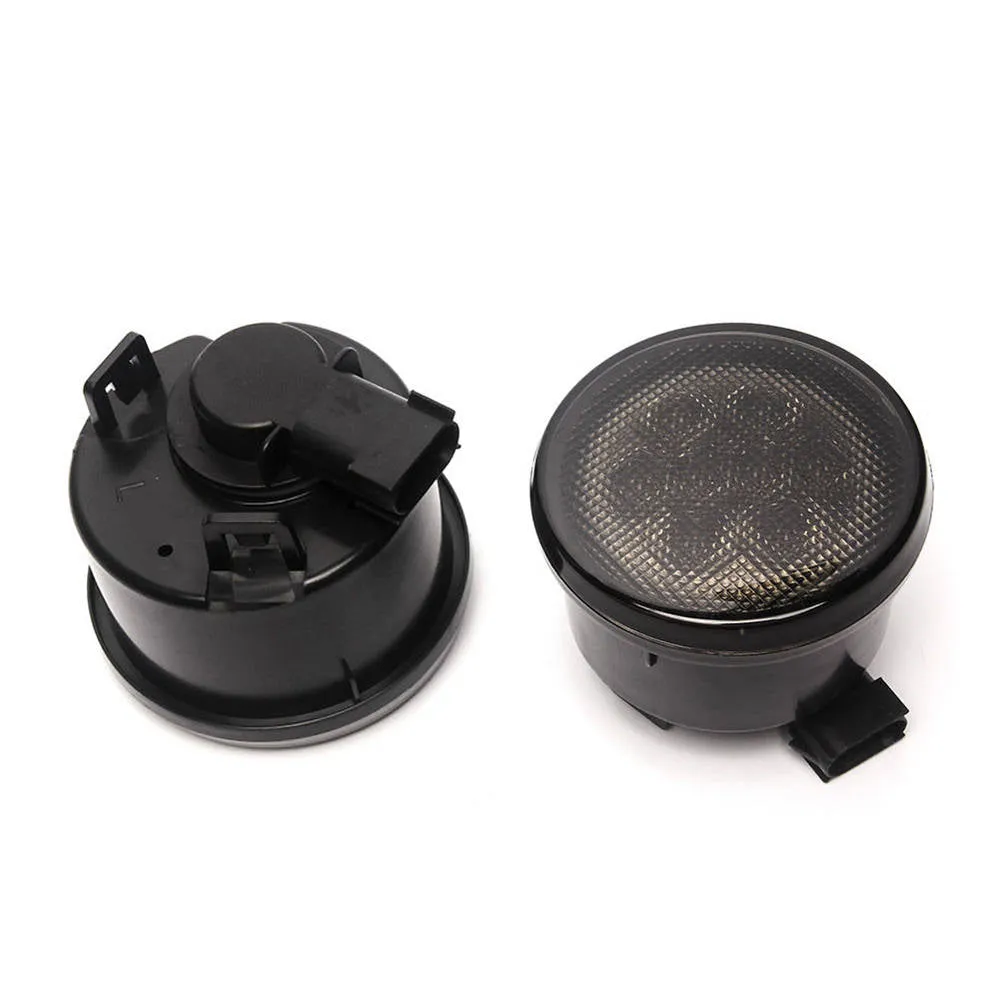 Smoked Amber LED Front Turn Signal Lights for Jeep Wrangler JK product image