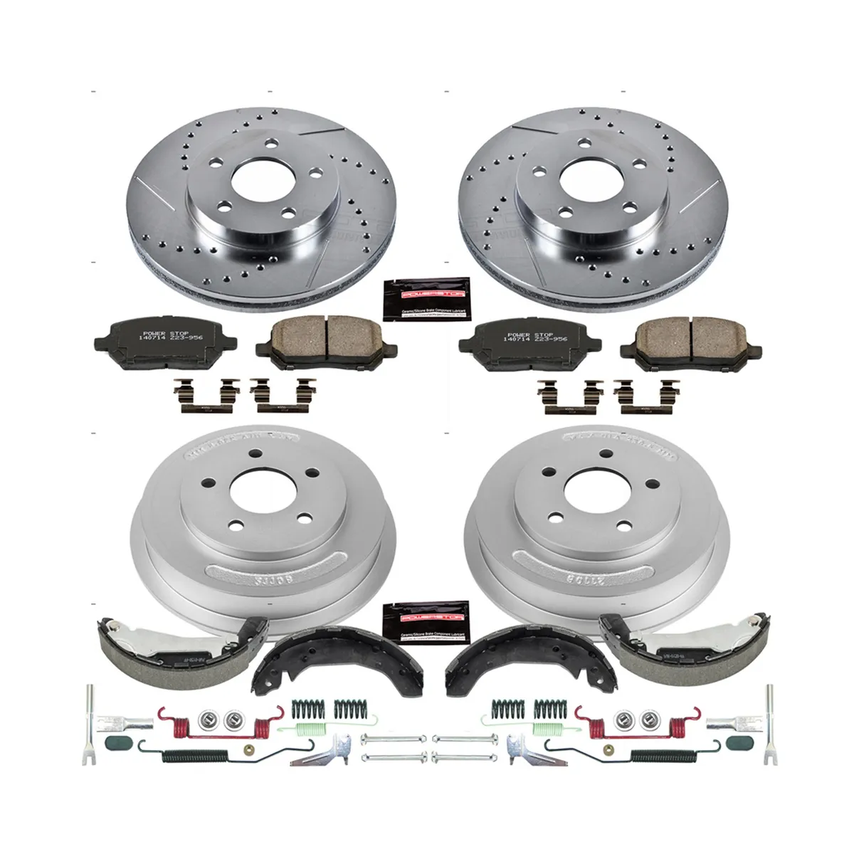 Z23 Evolution Sport Upgrade Kit: Drilled/Slotted Rotors; Carbon-Fiber Ceramic Pads W/Hardware; Coated Drums; Shoes W/Hold Down And Adjuster Kit product image
