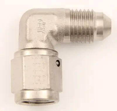 XRP #4 Male to #4 Female 90 Deg Steel Swivel Ftg