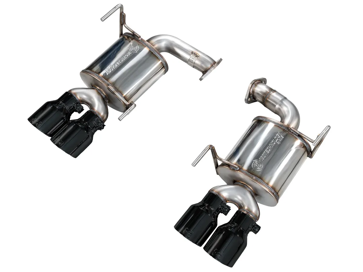 AWE Track Edition Axleback Exhaust for VB Subaru WRX - Diamond Black Tips 3020-43424 product image