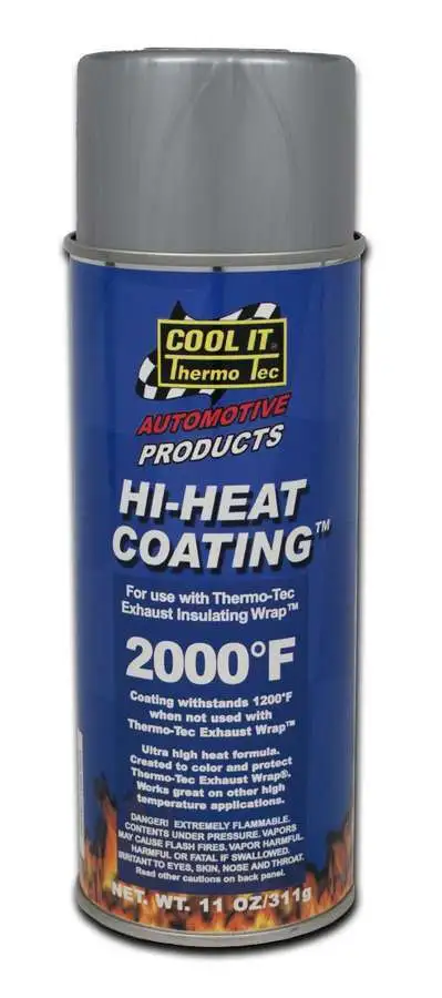 Thermo-Tec Products Hi Heat Wrap Spray Coating 11oz Aluminum Thermo Tec