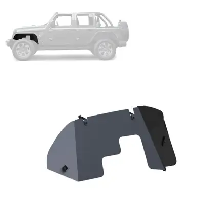 Black Horse Off Road Black Horse Off Road Front Inner Fender Flares Liners Matte Black Steel TFFJL4F