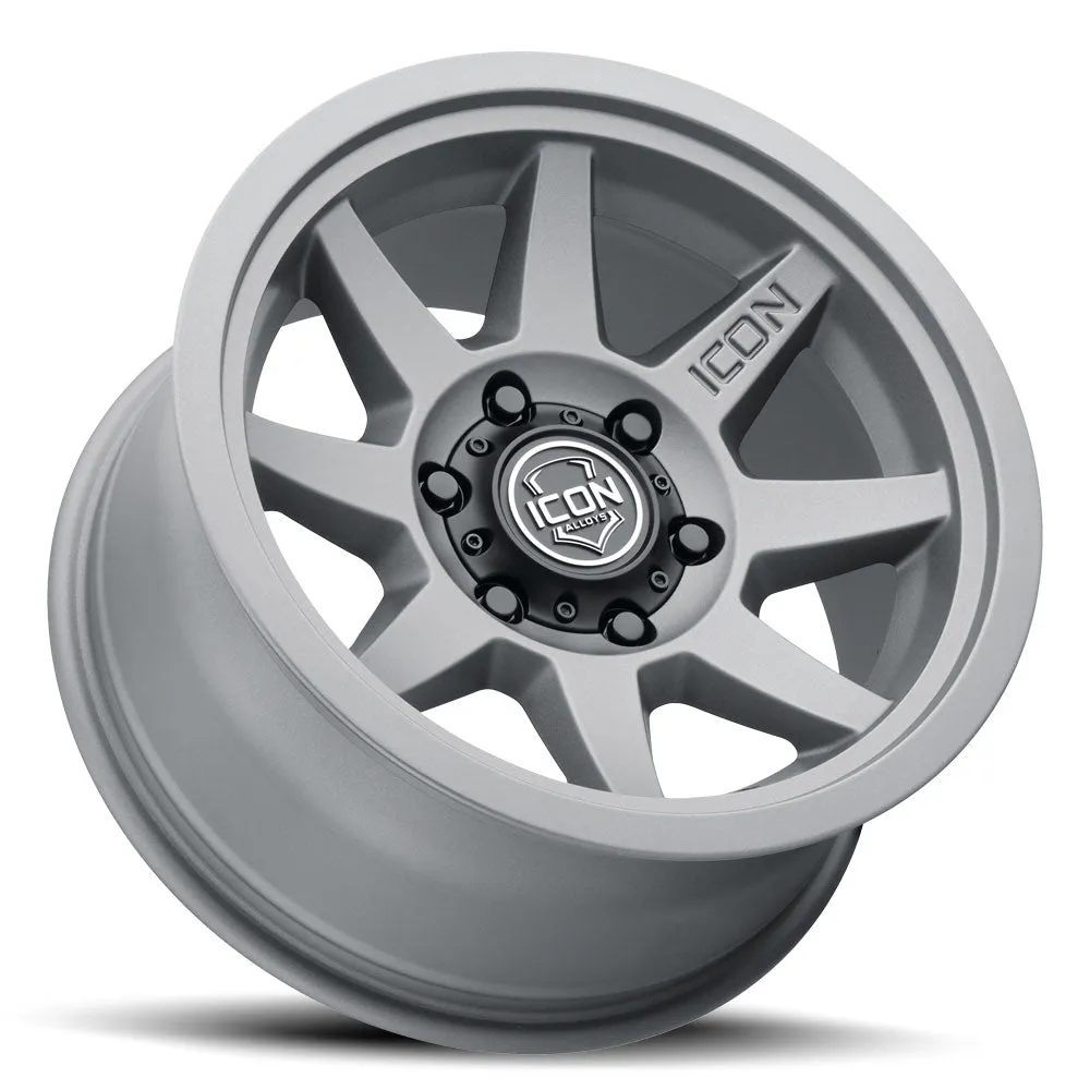 ICON Vehicle Dynamics ICON Alloys Rebound SLX, Charcoal, 17 x 8.5 / 5 x 5, -6mm Offset, 4.5" BS